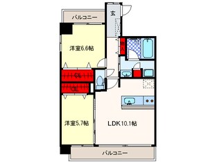 グランディ－ルＮＡＭＢＡの物件間取画像